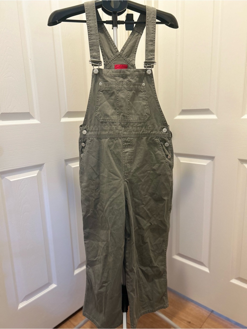 Gloria Vanderbilt Grey Utility Overalls Jumpsuit
